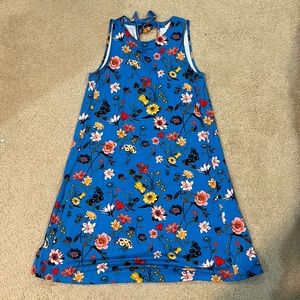 Loft Blue Dress with Flowers